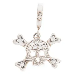 Loree Rodkin (ローリーロドキン) MALL FLAT PAVE SKULL SILVER スモール フラット パヴェスカル ペンダント トップ P391-886 シルバーのサムネイル