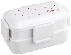 スケーター (skater) Ag+ 銀イオン 抗菌 ふんわり盛れる ドーム型フタ 2段 弁当箱 600ml キャスミン アイボリー PFLW4AG-A [アイボリー] [2段]のサムネイル