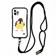 [iPhone8 Plus/iPhone7 Plus] スマホショルダー付 アニマル柄 動物 iPhone15 i-coronケース アイフォン 14 Pro 13 12 11 XR スマホケース カバー ショルダーストラップ 肩掛け 斜め掛け スズメ 雀 す
