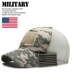 USA Military メッシュキャップ 帽子 野球帽 アウトドア メンズ レディース サバゲー キャンプ 野球 プレゼント ギフト 7987173 (グレーデジカモ)