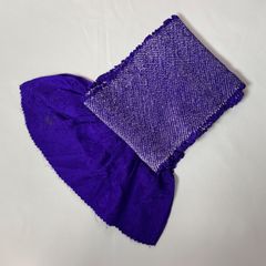 帯揚げ　紫　正絹　絞り振袖用　汚れあり　使用可