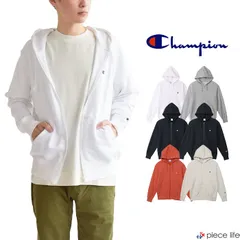 正規取扱店 チャンピオン Champion パーカー ジップアップ スウエット フルジップ メンズ レディース ユニセックス S M L XL 裏毛 C3-Y137 白 010ホワイト