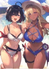 【中古】クリアファイル ユミア＆ニーナ 描き下ろしA4クリアファイル 「PS5/PS4/Switch/PCソフト ユミアのアトリエ ～追憶の錬金術士と幻創の地～」 ゲオ購入特典