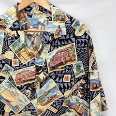 VINTAGE JOE KEALUHA'S プリント　レーヨンアロハ MADE IN USA サイズⅬ　07032518　861　難あり