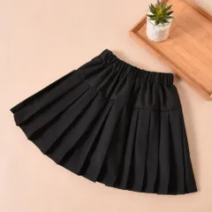 ☆ ブラック ☆ 160cm ☆ ミニプリーツスカート pmyminiskirt01 プリーツスカート ミニ 女の子 無地 プリーツ スカート ミニスカート ミニ丈スカート 子供服 スクール ミニ丈 シンプル 女児 子供 こども 子ども キッズ ゆったり