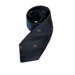 dunhill ダンヒル ネクタイ ネイビー グリーン シルク イタリア製 ライン ハット パイプ