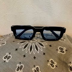 ブルーレンズサングラス　バイカー