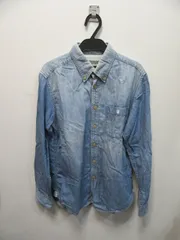 A BATHING APE◆長袖シャツ/XS/デニム A BATHING APE アベイシングエイプ 001SHA801037X カモフラ切替
