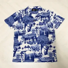 【美品】21SS RRL ダブルアールエル カーニバル キャンプ シャツ アロハ ダブルアールエル) RRL トロピカル プリント キャンプ シャツ