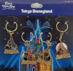 【中古】キーホルダー・マスコット(キャラクター) シンデレラ城 キーチェーン(4個セット) 「ワンス・アポン・ア・タイム」 東京ディズニーランド限定