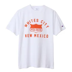 チャンピオン 半袖 Tシャツ C3-X343 カレッジ風プリント ベーシック ホワイト