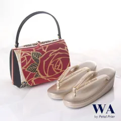 草履バッグ 草履バック 草履バッグセット 新品 成人式 振袖用 振袖 結婚式 卒業式 赤 レッド 黒 ブラック バラ 帯地 エレガント Fサイズ フリーサイズ Z-86