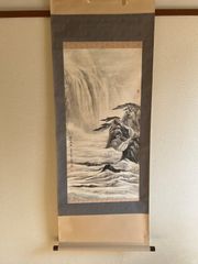 時代 竹田 唐美人図 紙本 肉筆 掛軸