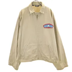 ポロラルフローレン 80s オールド USA製 ヴィンテージ スイングトップ L ベージュ POLO RALPH LAUREN チンスト ワッペン付き メンズ