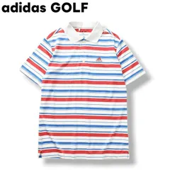 【トリコロールカラー】 アディダス ゴルフ adidas GOLF ボーダー ポロシャツ M メンズ