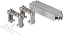 【新品】 タカラトミー 2本入・ブロック橋脚 高架直線レール プラレール TOMY グレー 2個付 26 R