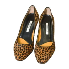 ロッシーニ ROSSINI ハラコ パンプス ヒール レオパード柄 36サイズ ブラウン レディース s_z F-LSHOE4458のサムネイル
