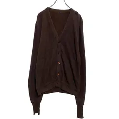ニット セーター カーディガン M ブラウン Ｖネック 古着卸 アメリカ仕入 a610-5975