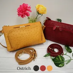 オーストリッチ×牛革 ショルダーバッグ ポシェット レディース 本革 公式 RODANIA ロダニア 