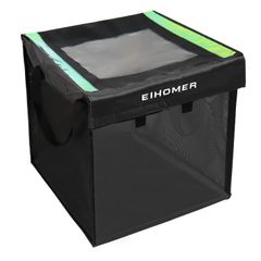 【特価セール】5袋分 x 45Lゴミ袋 野良猫対策 幅60cm カラス対策 ゴミ荒らし防止 戸別収集 折りたたみ ゴミストッカー (黒色 家庭用 外置き 収納 ボックス ごみネット からすよけ 216Ｌ) 戸別回収向け ゴミステーション 屋外ゴミ収集ボックス