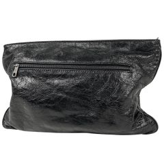 【在庫一掃】 バレンシアガ BALENCIAGA ロゴ クラッチバッグ ポーチ クラッチバッグ レザー ブラック 535334 レディース 【中古】