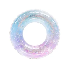 【特価セール】子供用 うきわ 水遊び用 大人用 キラキラ 浮輪 持ち手付き O型 浮き輪 スイミング