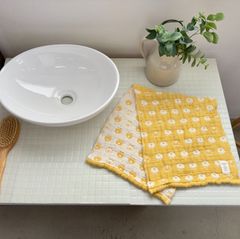 FUWARA ◇シングルケット◇ハンドメイド 六重織ガーゼケット（シングルサイズ） 花と北欧 | fuwara