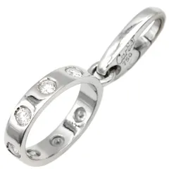 カルティエ Cartier チャーム ラブ LOVE フルダイヤ K18WG ホワイトゴールド 7Pダイヤ Au750 ペンダントトップ 【中古】のサムネイル