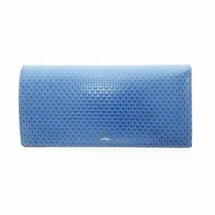 ランバンオンブルー LANVIN en Bleu 長財布 二つ折り メッシュ風型押し 青系 341028 /UOのサムネイル