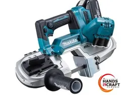 ☆マキタ makita 充電式ポータブルバンドソー PB183DRGX 最大切断能力66mm BL1860Bバッテリ×2 充電器 ソーブレード付　純正　未使用品のサムネイル