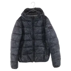 REPLAY (リプレイ) HOODED CAMOUFLAGE PRINT QUILTED JACKET M8852.000.71306 フーデッドカモフラージュプリントキルテッドジャケット Thermore中綿入り ブラックのサムネイル