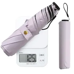 purple Haomaomao 日傘 折りたたみ傘 レディース コンパクト 125g 超軽量UVカット晴雨兼用 遮光 持ち運びに便利 紫外線遮断 高強度グラスファイバー 日焼け防止 人気 折り畳み傘 耐風撥水 携帯便利 小型 おしゃれ 手動 収納ポーチ付き