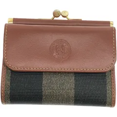 美品 FENDI フェンディ ズッカ柄 がま口財布 二つ折り財布 4 未使用*フェンディ 二つ折り財布 ウォレット がま口 ズッカ柄