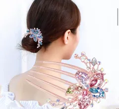 ヘッドドレス　髪飾り　マルチcolor ジュエル　袴　卒業式　成人式　結婚式