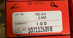 R2-3.5 2-M3　日本圧着端子製造 　一箱（1,000個入り）