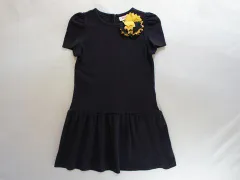 イルグッフォ il gufo マメール アウトレット 子供服 女の子 6歳 約 110cm 半袖 ワンピース 紺 フォーマル コサージュ 発表会 結婚式 パーティー 春 夏 秋 ★4 ガールズ キッズ 【中古】 ユーズド 子ども服