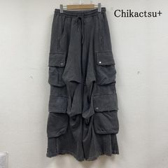 USED 古着 パンツ ワークパンツ、ペインターパンツ Chikactsu+ チカシツプラス ダメージ加工 クラッシュ ウォッシュ スウェット カーゴパンツ 143131