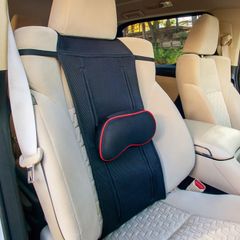 車用クッション 車楽スライドクッション 腰痛 クッション 運転 車 腰 座席 運転席 助手席 グッズ サポート ドライブ 旅行 トラベル 長距離 腰痛対策 運転手 運転時 運送業 メッシュ 腰が痛い 黒 ブラック 簡単 カー用品 便利 アイテム 便利