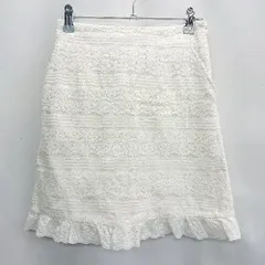 ◇ ⊂ Φ one after another NICE CLAUP ミニ丈 フレア スカート サイズF オフホワイト系 レディース E  【1502060044905】