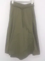 ◇ ◎ NATURAL BEAUTY BASIC 膝下丈 フレア スカート サイズ S カーキ レディース P  【1302210003109】