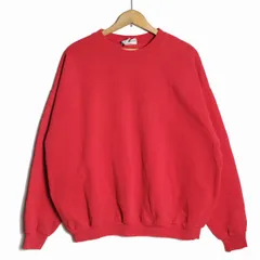 90's USA製 Lee リー ソリッドカラー クルーネック スウェット シャツ (XL) 赤系 無地 スエット 90年代 アメリカ製 旧タグ オールド　アメリカ古着 USED  ビンテージ ヴィンテージ