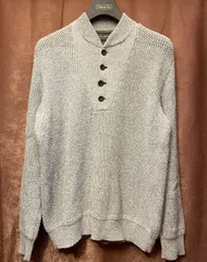 Eddie Bauer ヘンリーネックセーター グレー Mサイズ