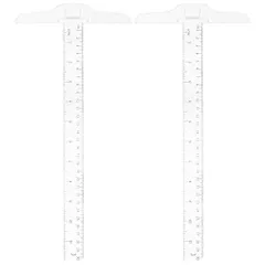 Gadpiparty T定規 T型定規 アート フレーミング 製図用 12インチ 30cm 透明定規2pcs