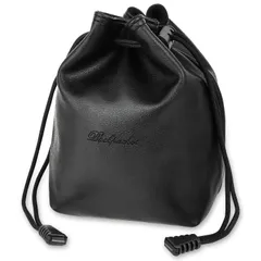 【数量限定】[FUPUONE] カメラバッグ レンズケース 軽量 巾着型 ミニサイズ 裏地 フリース (ブラック S)