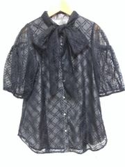 【新品】Rirandture　リランドチュール　ブラウス　チェック　チュール地　裏地あり　送料込み　S　969639