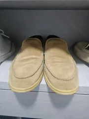 【未使用/定価16.6万】ロロピアーナ サマーウォーク チャーム ローファー サマー・チャーム・ウォーク・ローファー ディアスキン プラムフラワー