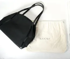 美品 グッチ GUCCI ハンドバッグ 大判 Gロゴ 半円 台形 セミショルダー キャンバス×レザー ブラック レディース