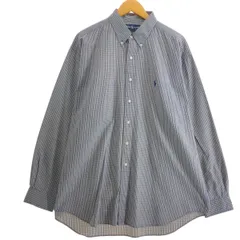 古着 ラルフローレン Ralph Lauren BLAKE 長袖 ボタンダウンチェックシャツ メンズXL相当/eaa515390