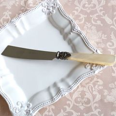 EME カトラリー エメ napoleon ケーキナイフ 23.3cm ナポレオン 1P アイボリー イタリア製 18-10 ステンレス ディナー ホームパーティー 女子会 パーティー 食器