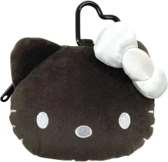 【新品】キーホルダー ハローキティ(モノクロ) カラビナ付きぬいぐるみファスナーマスコット 「サンリオキャラクターズ」